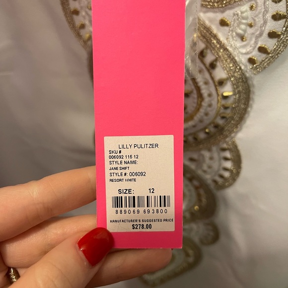Lilly Pulitzer Jane Shift Resort White Size 12 NEW - Picture 3 of 6